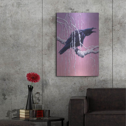 Luxe Metal Art 'Raven' by Harro Maass, Metal Wall Art,24x36