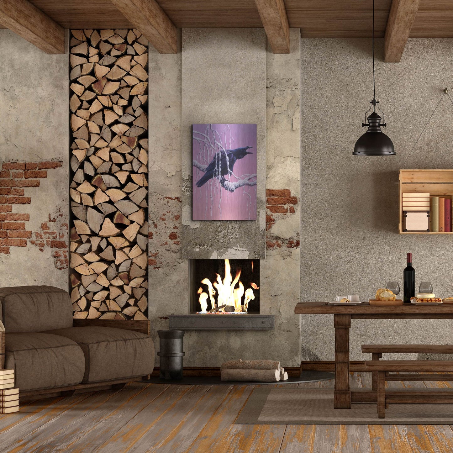 Luxe Metal Art 'Raven' by Harro Maass, Metal Wall Art,24x36