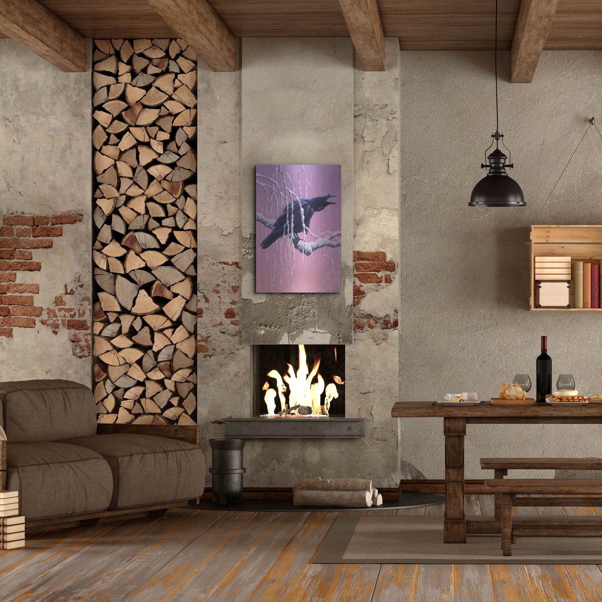 Luxe Metal Art 'Raven' by Harro Maass, Metal Wall Art,24x36