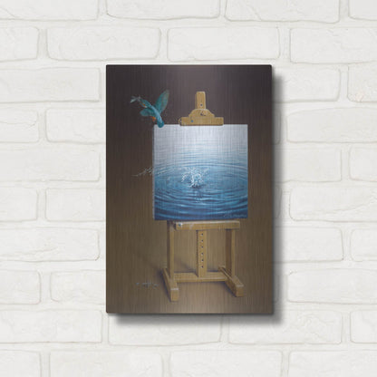 Luxe Metal Art 'European Kingfisher' by Harro Maass, Metal Wall Art,12x16