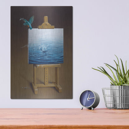 Luxe Metal Art 'European Kingfisher' by Harro Maass, Metal Wall Art,12x16