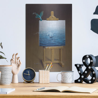 Luxe Metal Art 'European Kingfisher' by Harro Maass, Metal Wall Art,12x16