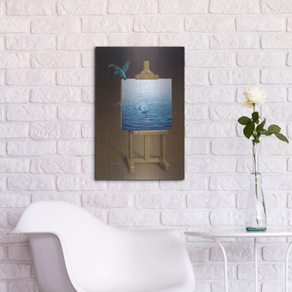 Luxe Metal Art 'European Kingfisher' by Harro Maass, Metal Wall Art,16x24