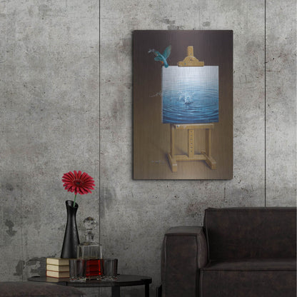 Luxe Metal Art 'European Kingfisher' by Harro Maass, Metal Wall Art,24x36