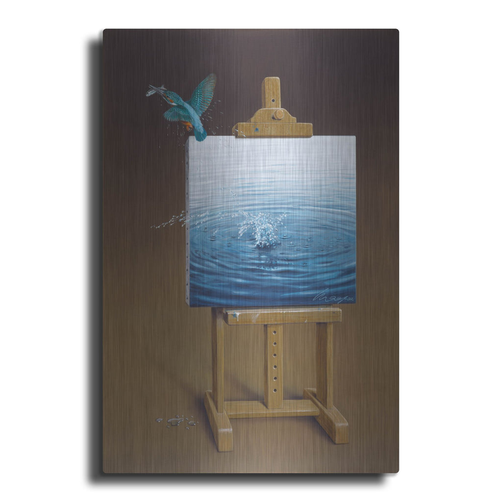 Luxe Metal Art 'European Kingfisher' by Harro Maass, Metal Wall Art