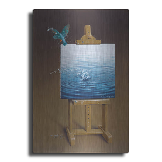 Luxe Metal Art 'European Kingfisher' by Harro Maass, Metal Wall Art