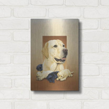 Luxe Metal Art 'Labradors' by Harro Maass, Metal Wall Art,12x16