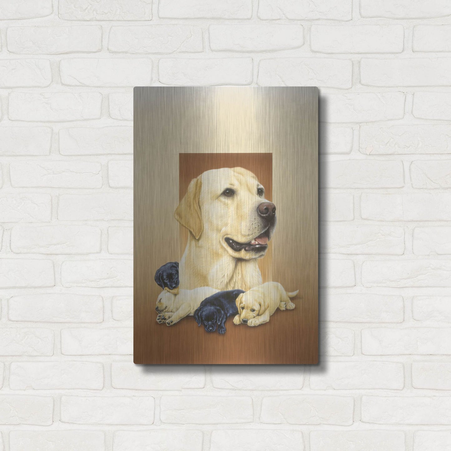 Luxe Metal Art 'Labradors' by Harro Maass, Metal Wall Art,16x24