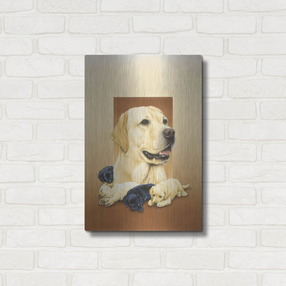 Luxe Metal Art 'Labradors' by Harro Maass, Metal Wall Art,16x24