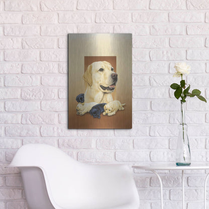 Luxe Metal Art 'Labradors' by Harro Maass, Metal Wall Art,16x24