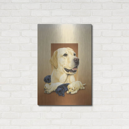 Luxe Metal Art 'Labradors' by Harro Maass, Metal Wall Art,24x36