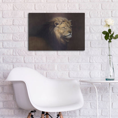 Luxe Metal Art 'Lion Male' by Harro Maass, Metal Wall Art,24x16