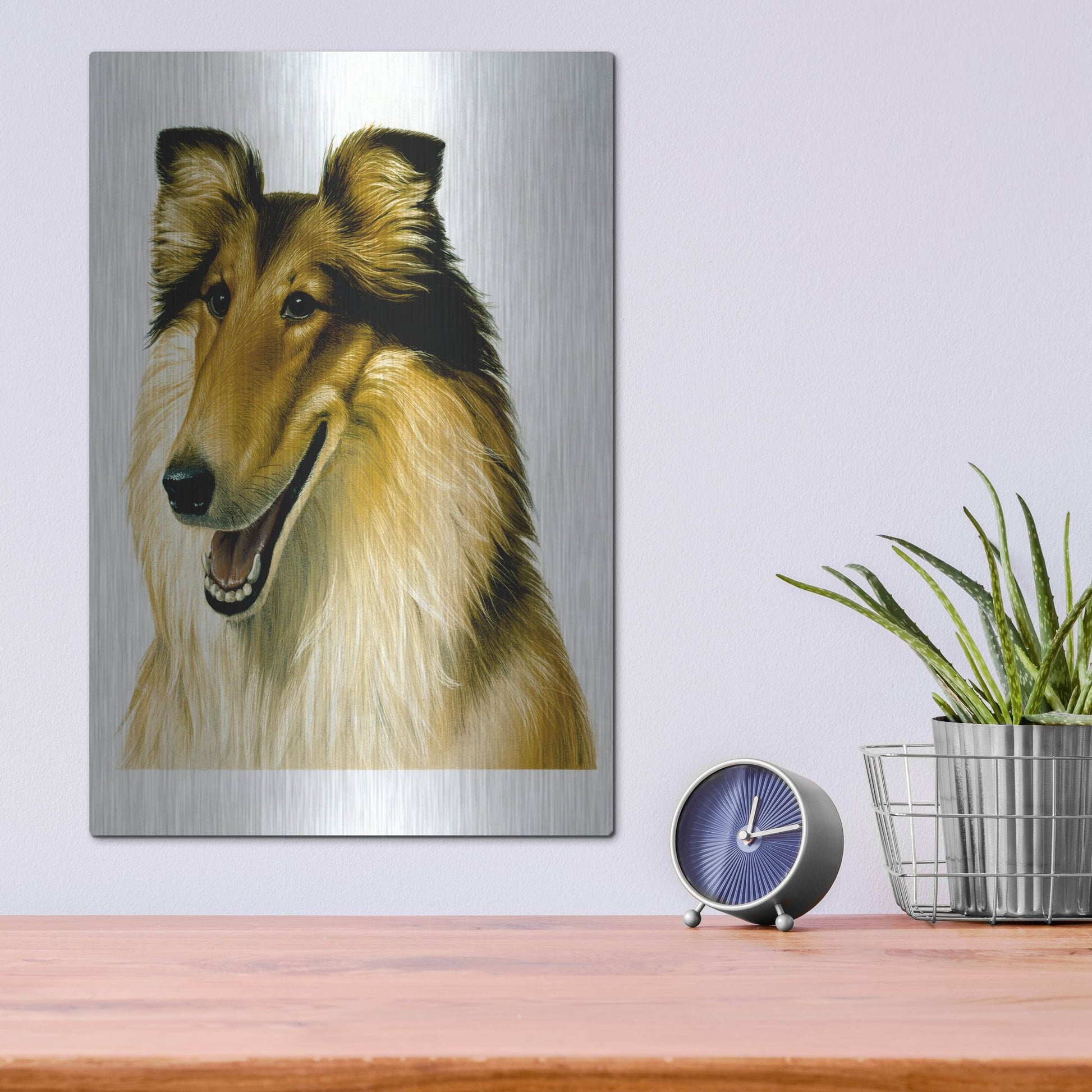 Luxe Metal Art 'Smiling Colli' by Harro Maass, Metal Wall Art,12x16