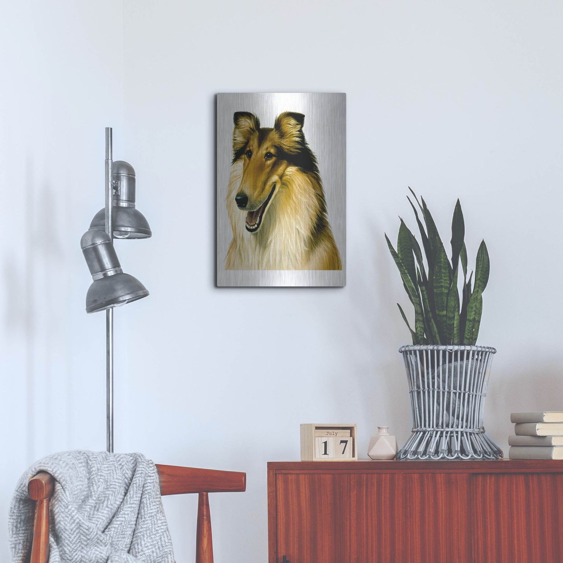 Luxe Metal Art 'Smiling Colli' by Harro Maass, Metal Wall Art,16x24