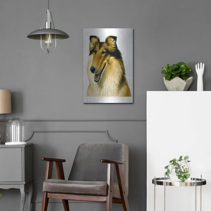 Luxe Metal Art 'Smiling Colli' by Harro Maass, Metal Wall Art,16x24