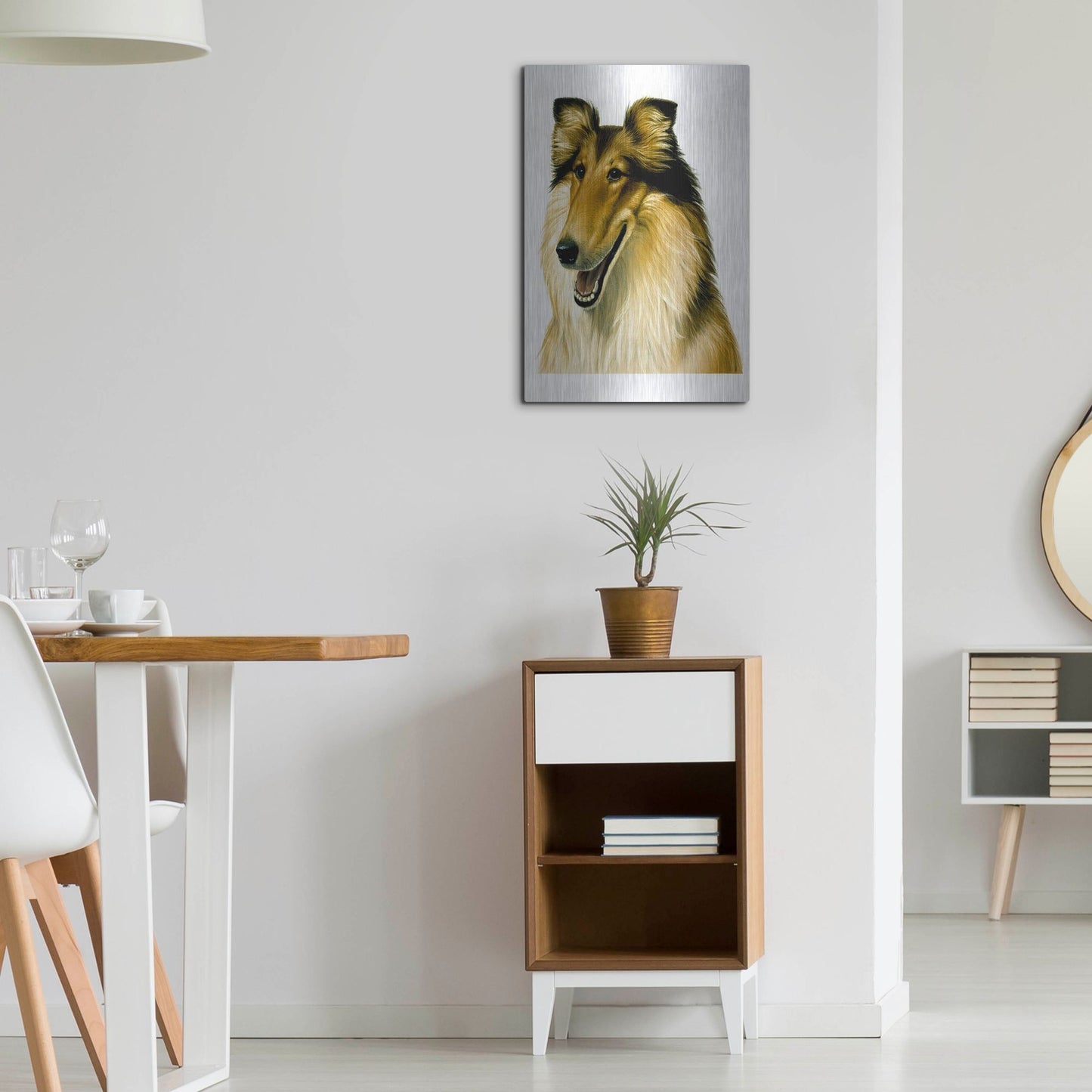 Luxe Metal Art 'Smiling Colli' by Harro Maass, Metal Wall Art,16x24