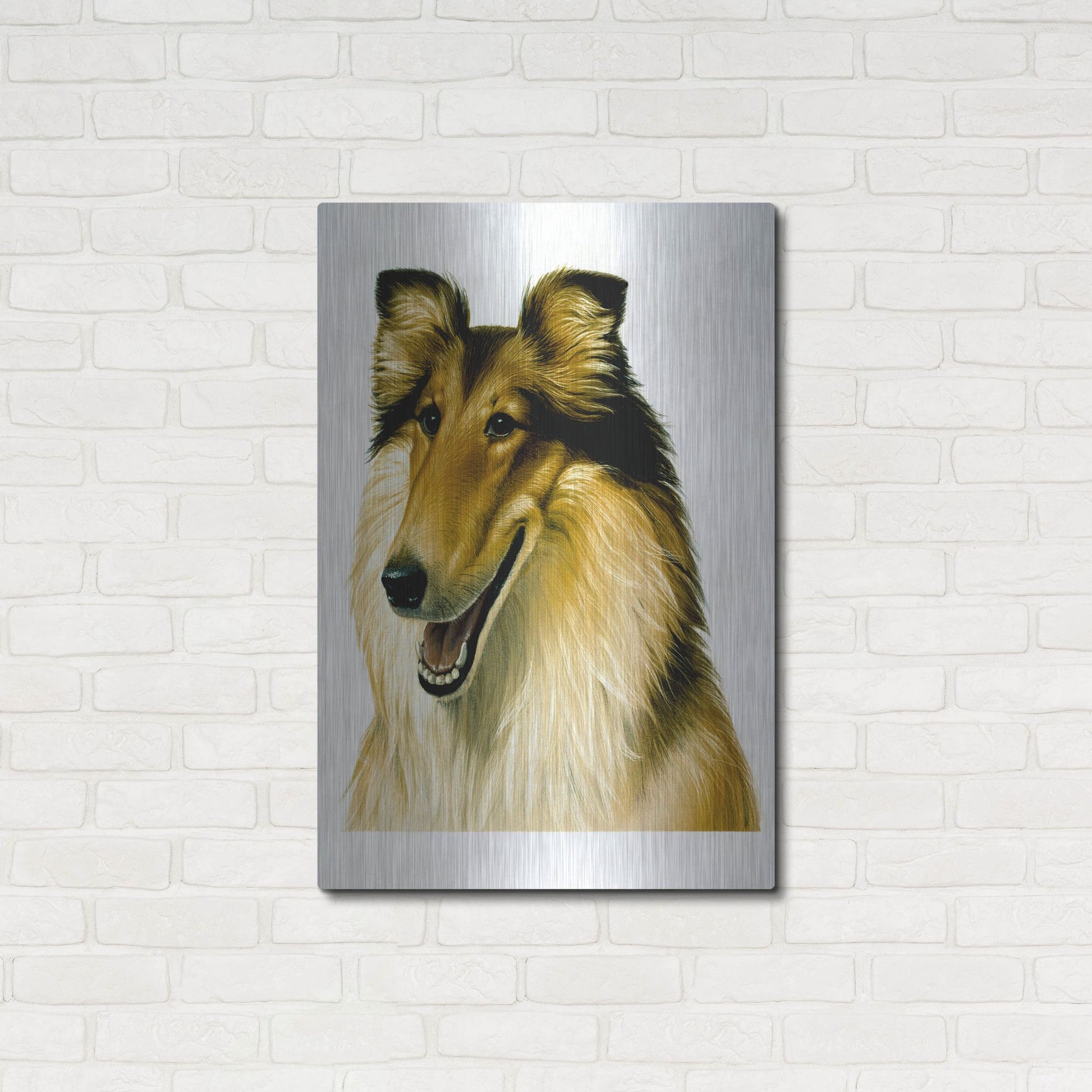 Luxe Metal Art 'Smiling Colli' by Harro Maass, Metal Wall Art,24x36