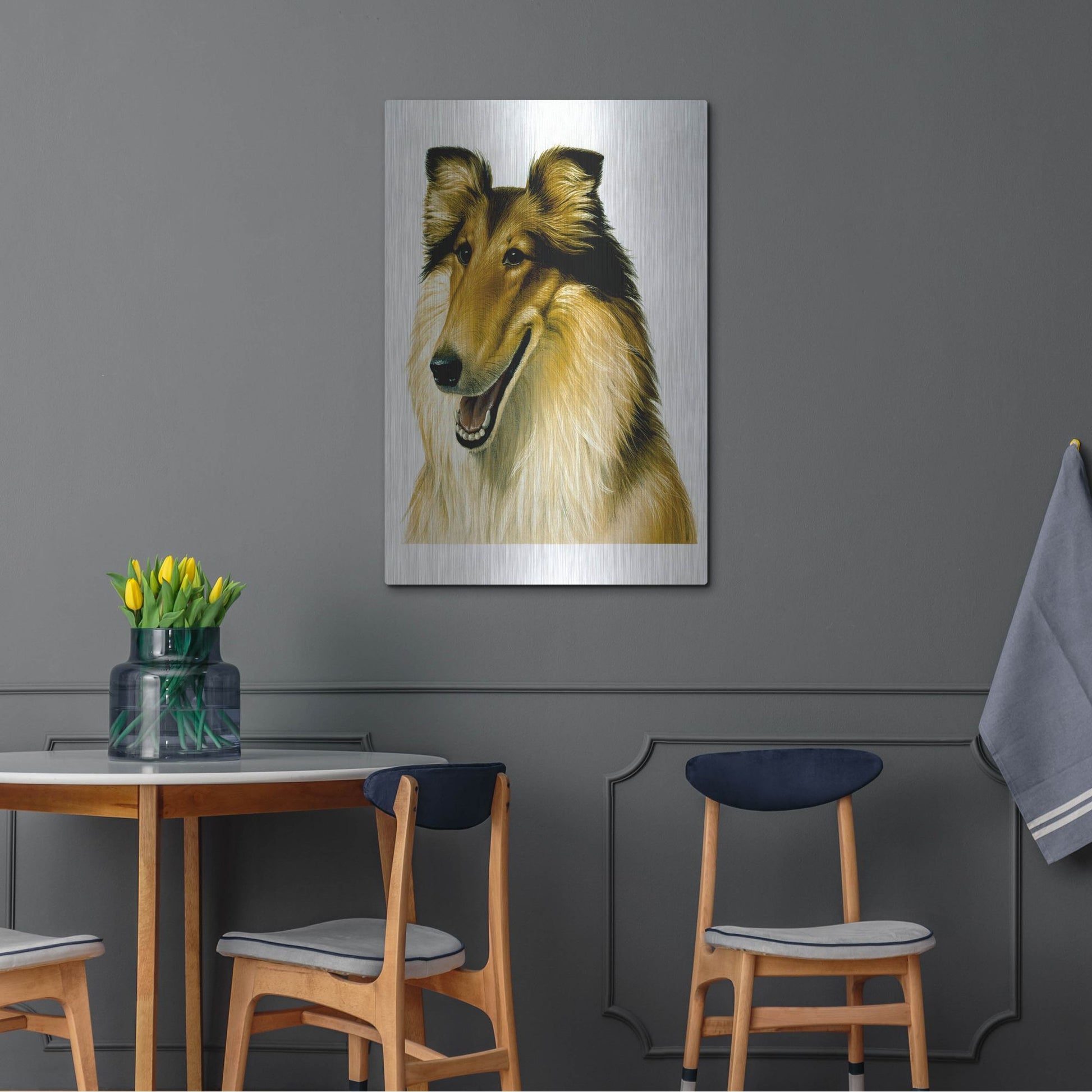 Luxe Metal Art 'Smiling Colli' by Harro Maass, Metal Wall Art,24x36