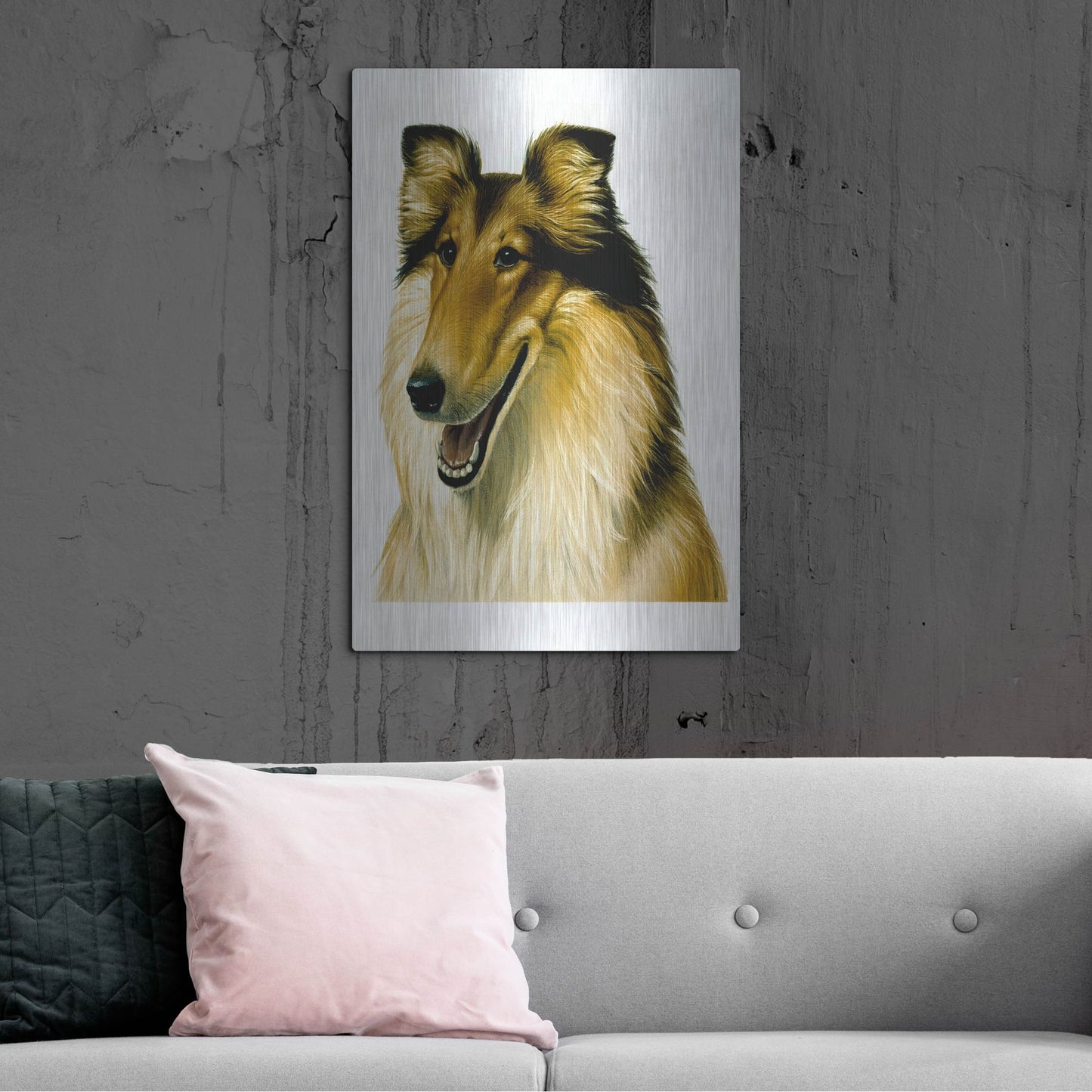 Luxe Metal Art 'Smiling Colli' by Harro Maass, Metal Wall Art,24x36