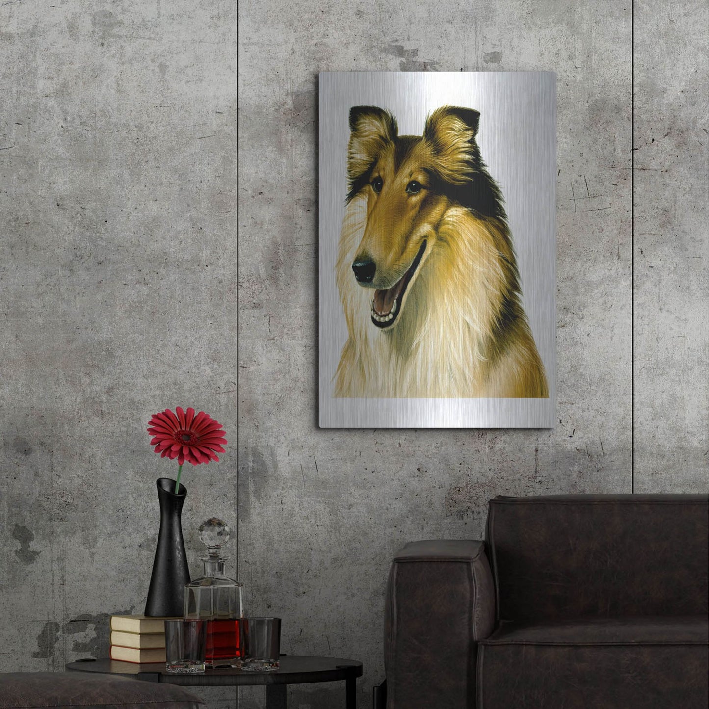 Luxe Metal Art 'Smiling Colli' by Harro Maass, Metal Wall Art,24x36