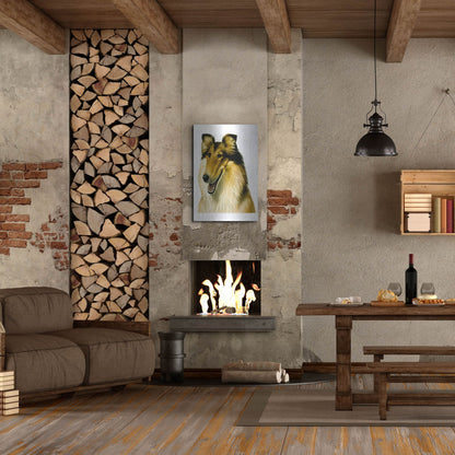 Luxe Metal Art 'Smiling Colli' by Harro Maass, Metal Wall Art,24x36