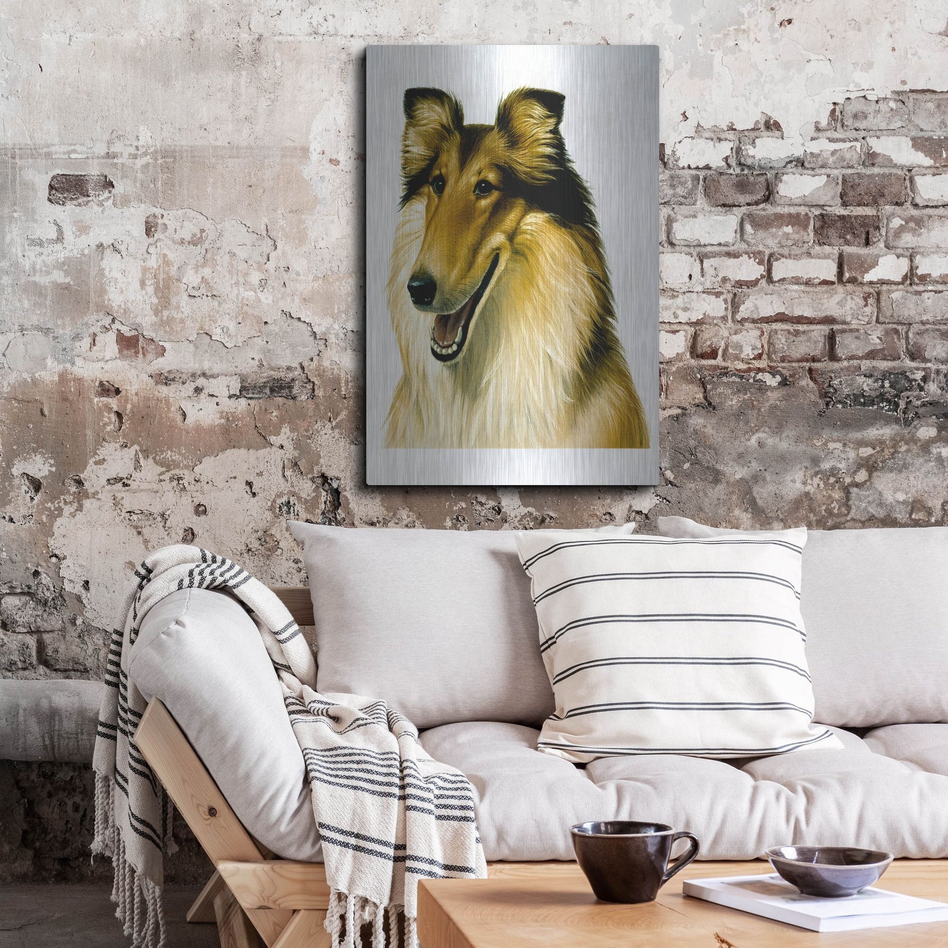 Luxe Metal Art 'Smiling Colli' by Harro Maass, Metal Wall Art,24x36