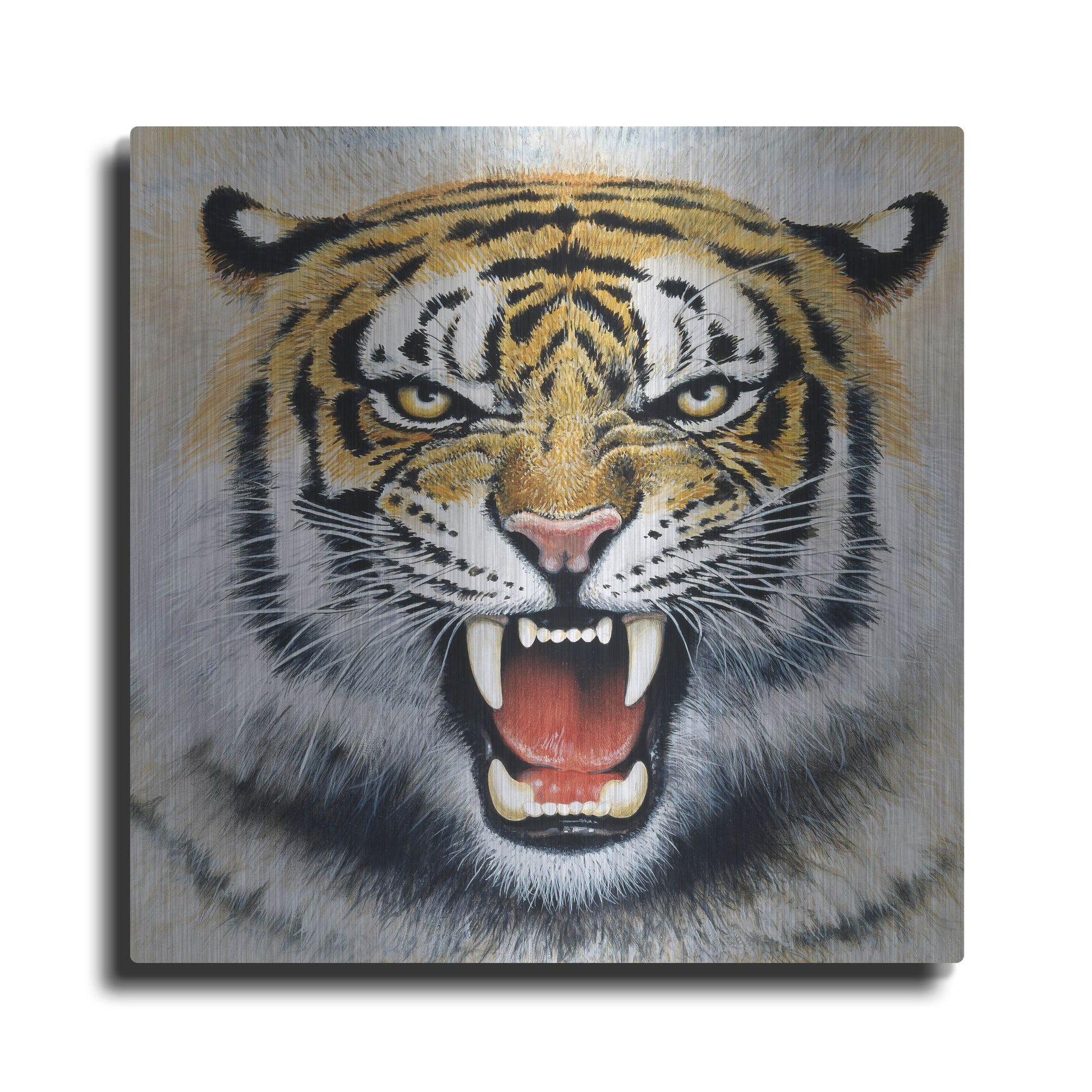 Luxe Metal Art 'Tiger' by Harro Maass, Metal Wall Art