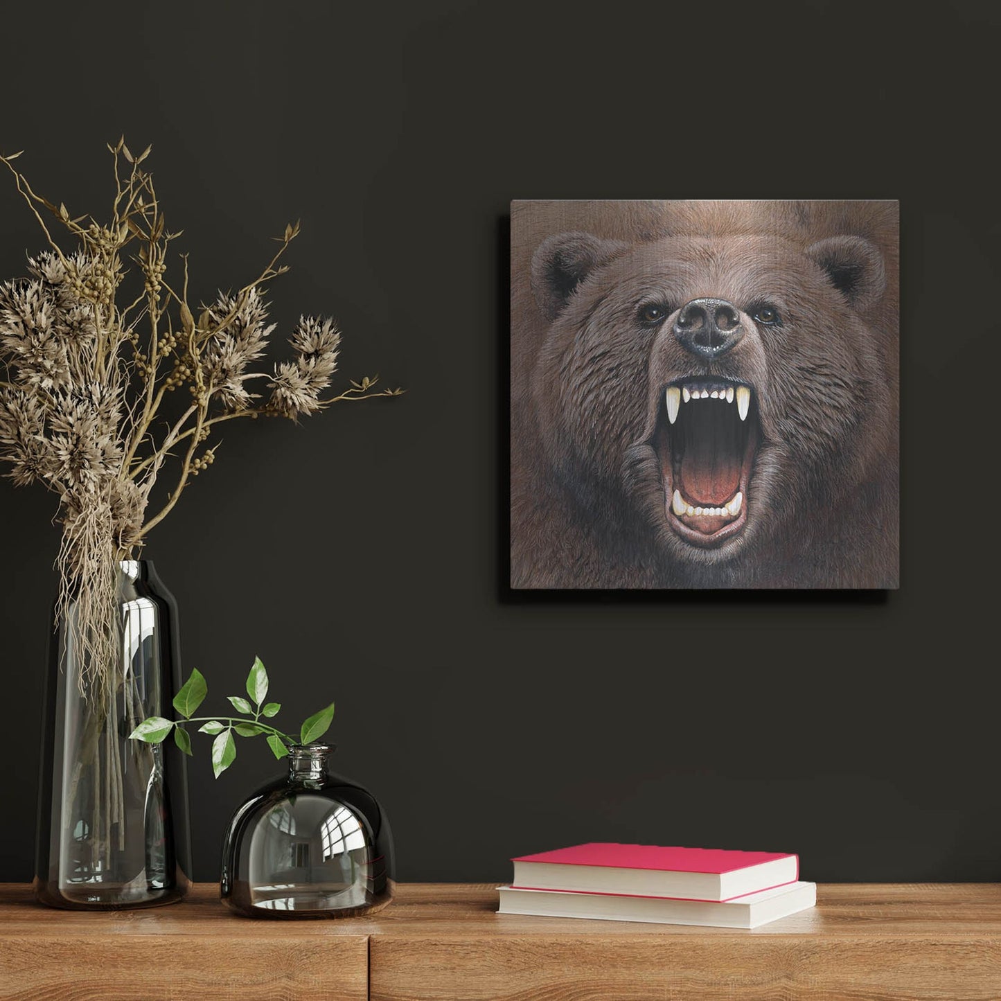 Luxe Metal Art 'Bear 2' by Harro Maass, Metal Wall Art,12x12