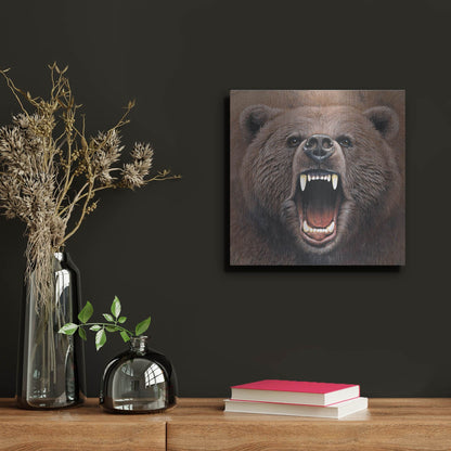 Luxe Metal Art 'Bear 2' by Harro Maass, Metal Wall Art,12x12