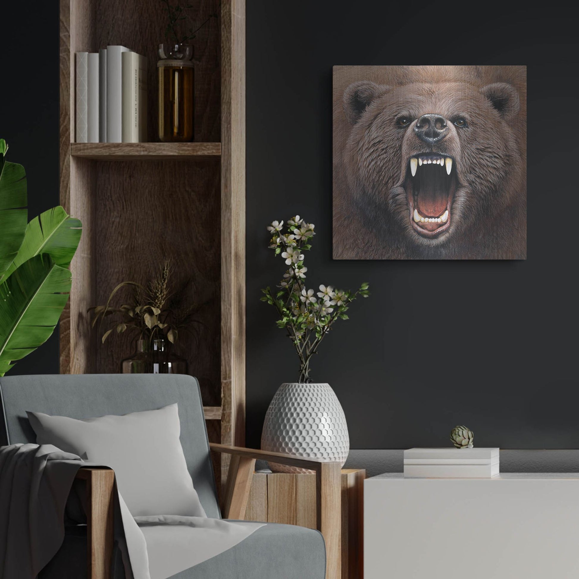 Luxe Metal Art 'Bear 2' by Harro Maass, Metal Wall Art,24x24