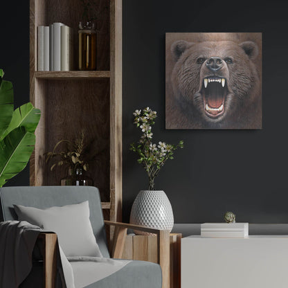 Luxe Metal Art 'Bear 2' by Harro Maass, Metal Wall Art,24x24