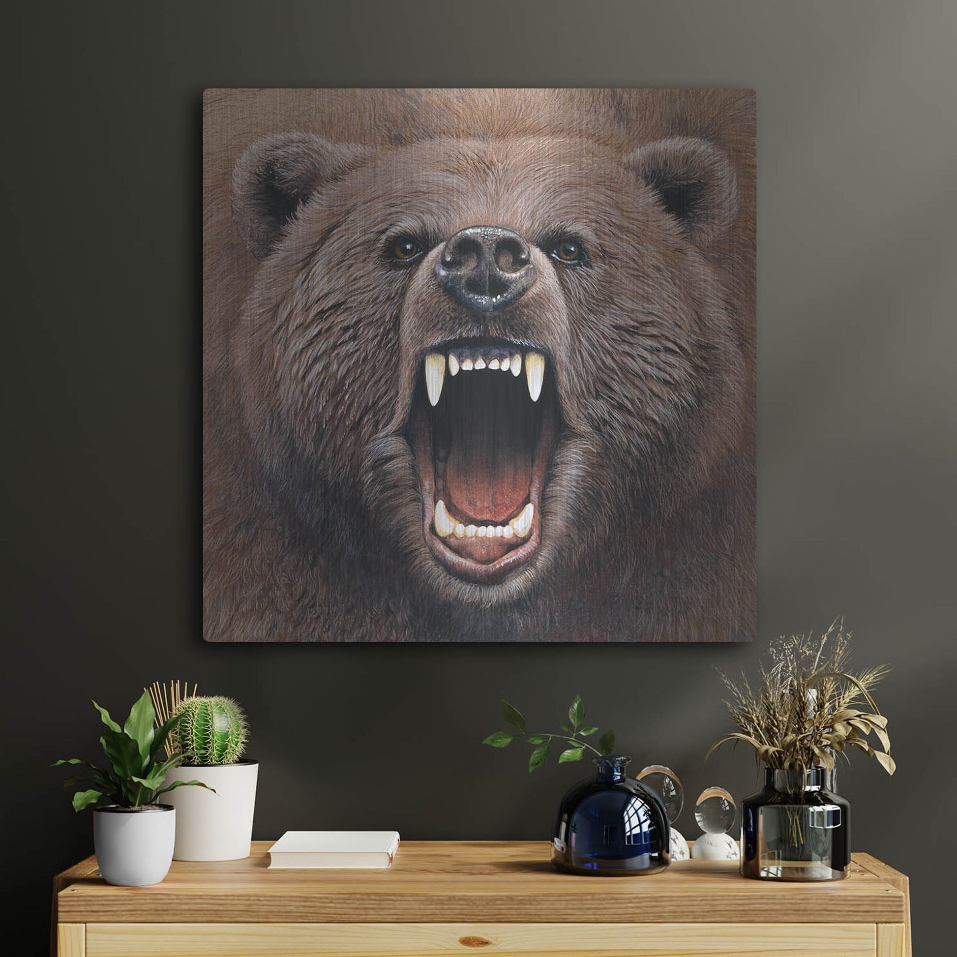 Luxe Metal Art 'Bear 2' by Harro Maass, Metal Wall Art,24x24