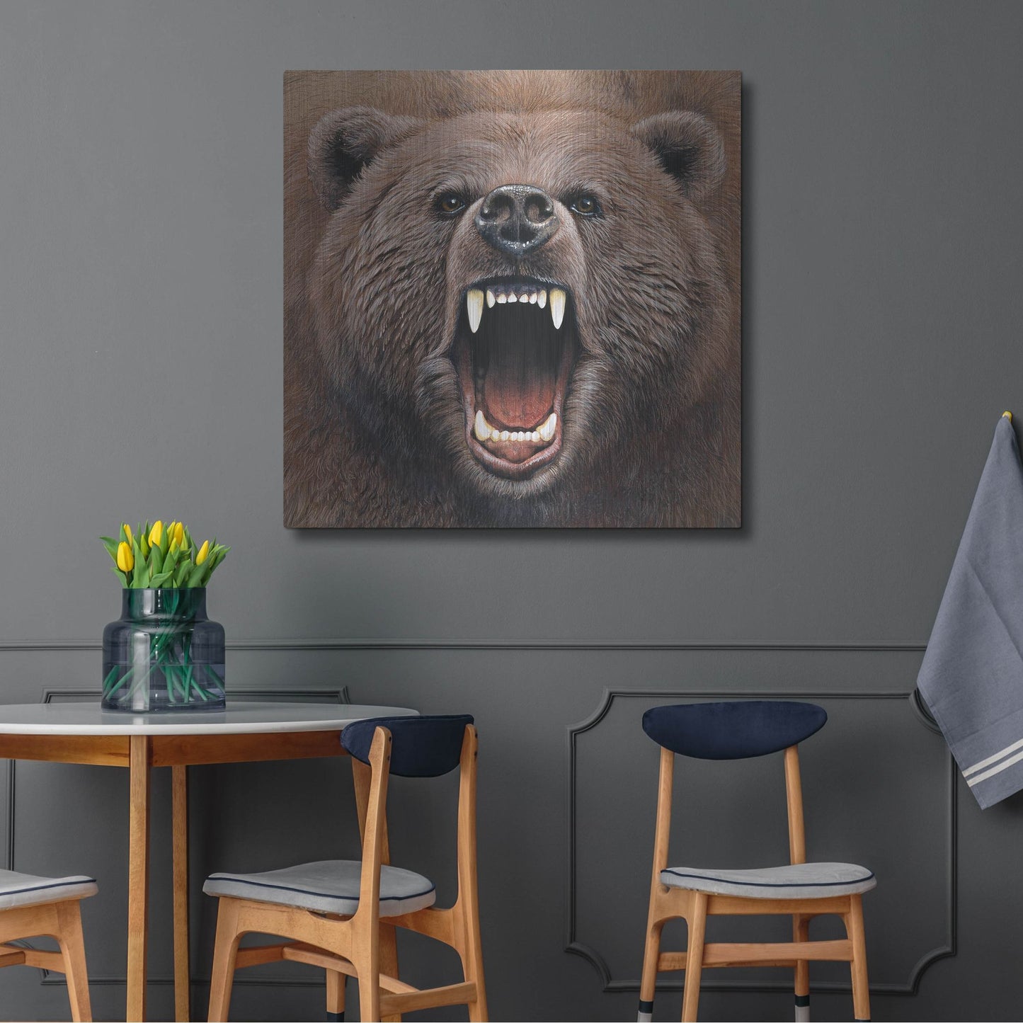 Luxe Metal Art 'Bear 2' by Harro Maass, Metal Wall Art,36x36
