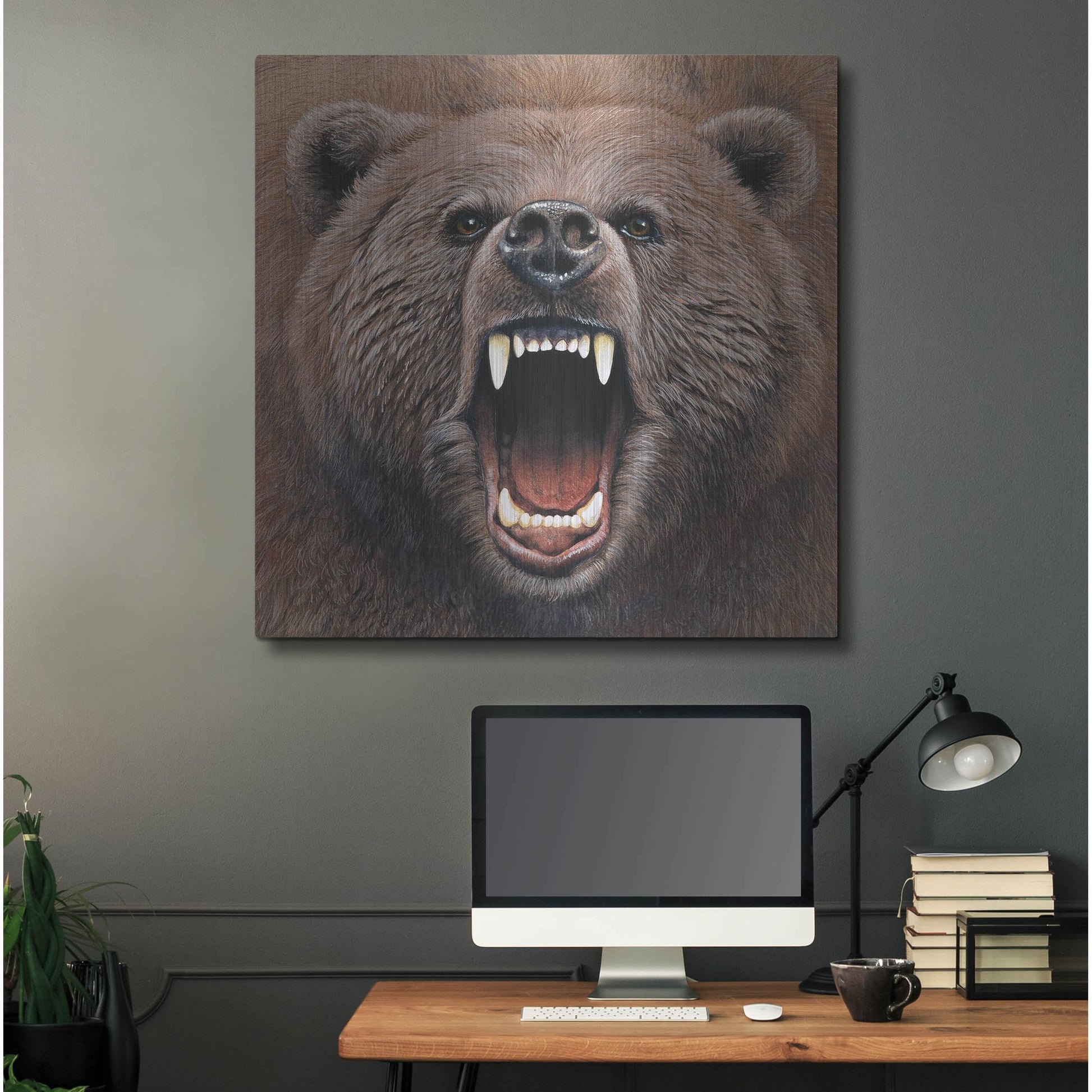 Luxe Metal Art 'Bear 2' by Harro Maass, Metal Wall Art,36x36