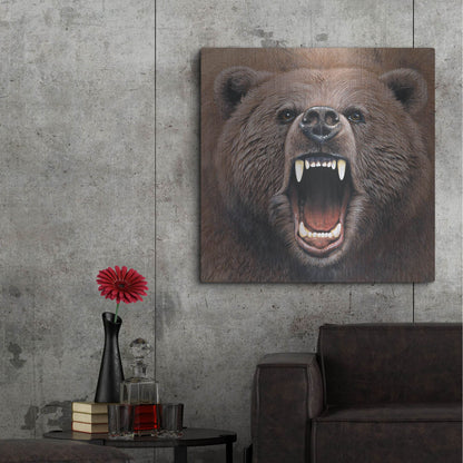 Luxe Metal Art 'Bear 2' by Harro Maass, Metal Wall Art,36x36