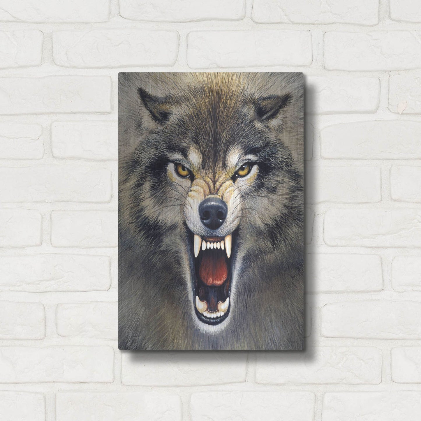 Luxe Metal Art 'Wolf' by Harro Maass, Metal Wall Art,12x16
