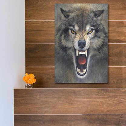 Luxe Metal Art 'Wolf' by Harro Maass, Metal Wall Art,12x16