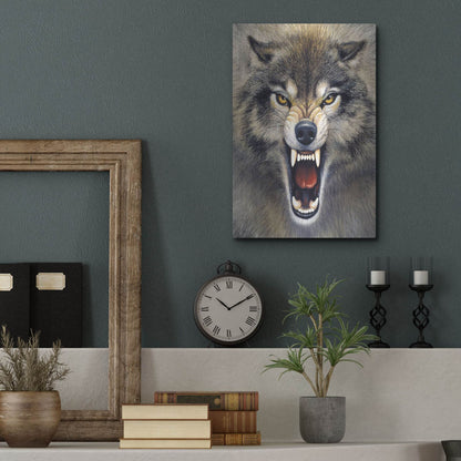 Luxe Metal Art 'Wolf' by Harro Maass, Metal Wall Art,12x16