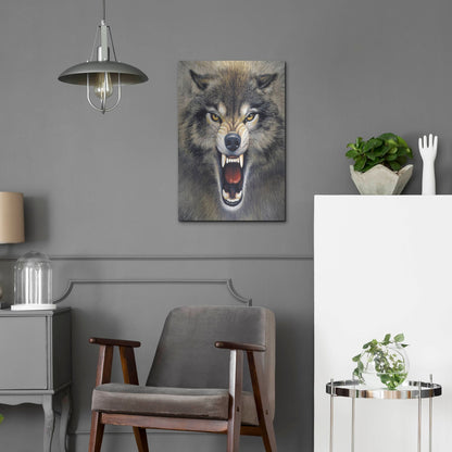 Luxe Metal Art 'Wolf' by Harro Maass, Metal Wall Art,16x24