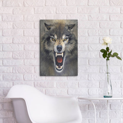 Luxe Metal Art 'Wolf' by Harro Maass, Metal Wall Art,16x24