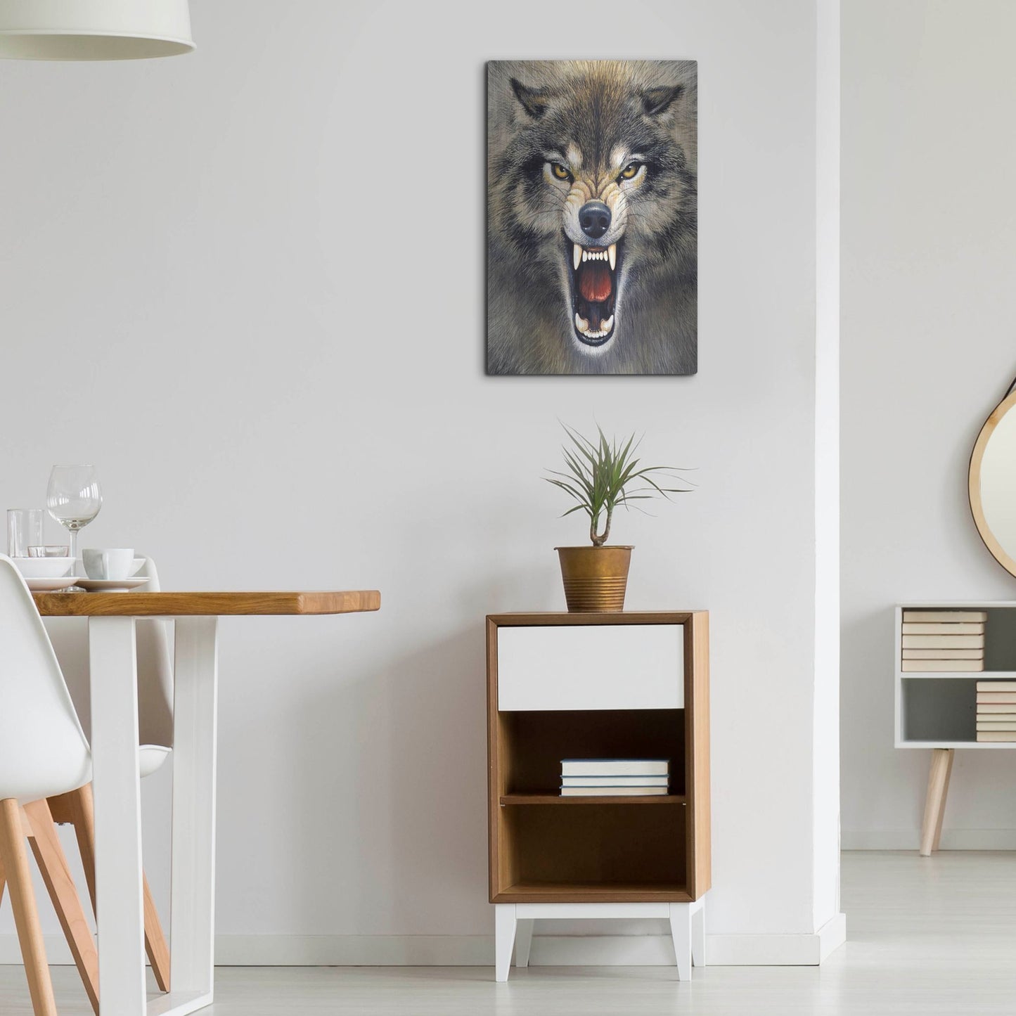 Luxe Metal Art 'Wolf' by Harro Maass, Metal Wall Art,16x24