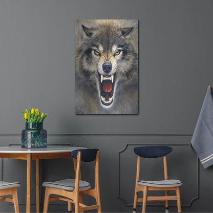Luxe Metal Art 'Wolf' by Harro Maass, Metal Wall Art,24x36