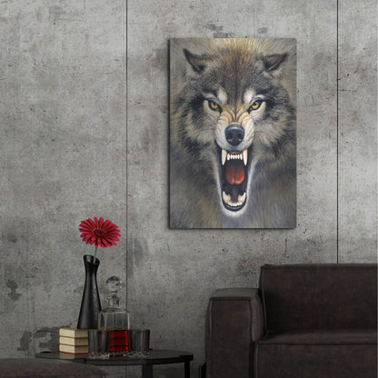 Luxe Metal Art 'Wolf' by Harro Maass, Metal Wall Art,24x36