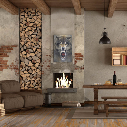 Luxe Metal Art 'Wolf' by Harro Maass, Metal Wall Art,24x36