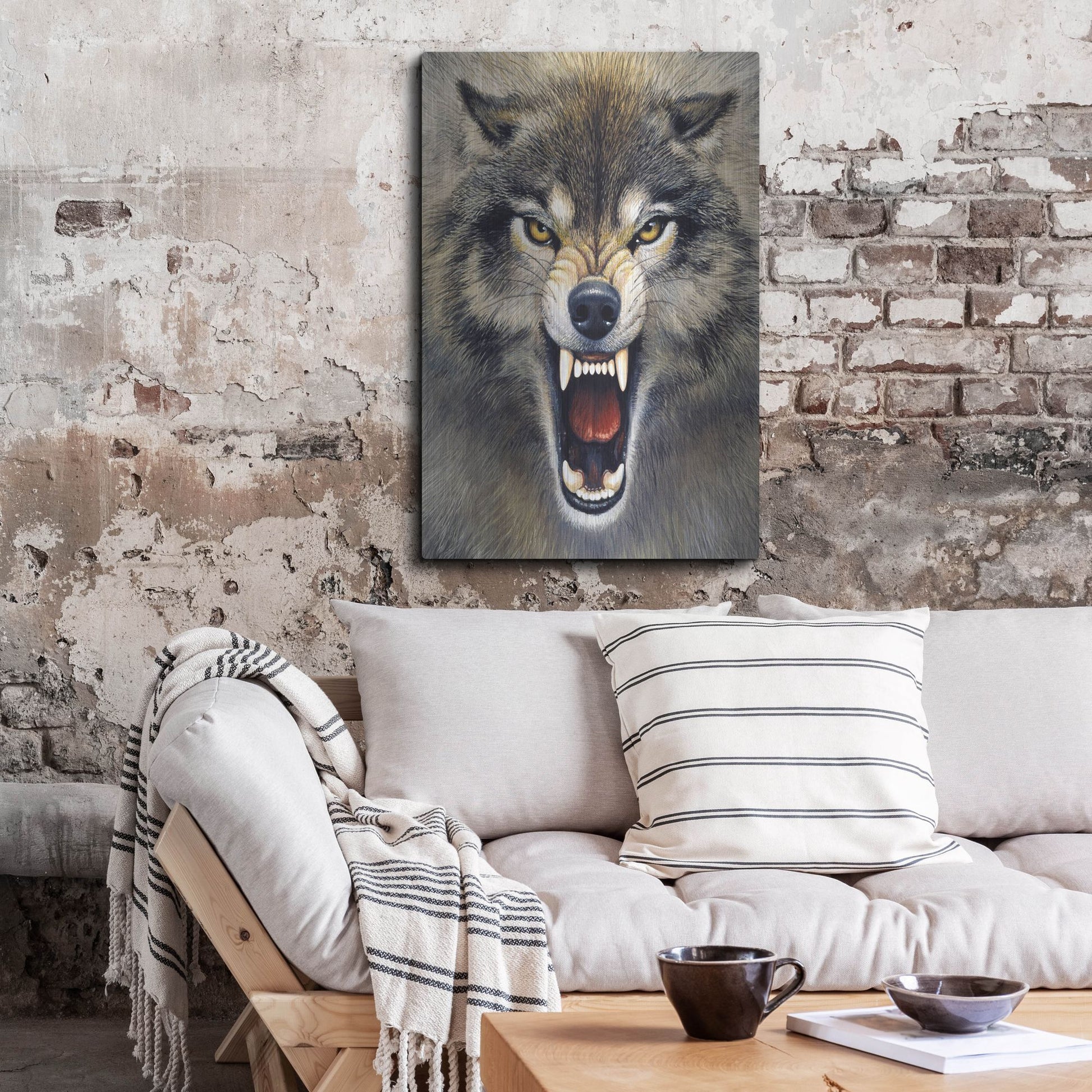 Luxe Metal Art 'Wolf' by Harro Maass, Metal Wall Art,24x36