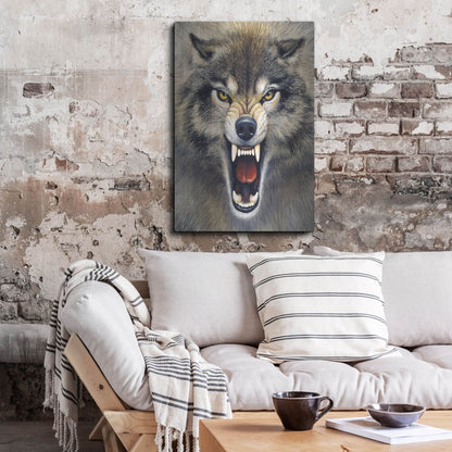 Luxe Metal Art 'Wolf' by Harro Maass, Metal Wall Art,24x36