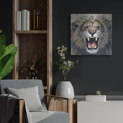 Luxe Metal Art 'Lion' by Harro Maass, Metal Wall Art,24x24