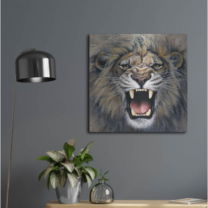Luxe Metal Art 'Lion' by Harro Maass, Metal Wall Art,24x24