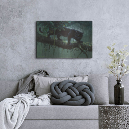 Luxe Metal Art 'Black Jaguar' by Harro Maass, Metal Wall Art,36x24