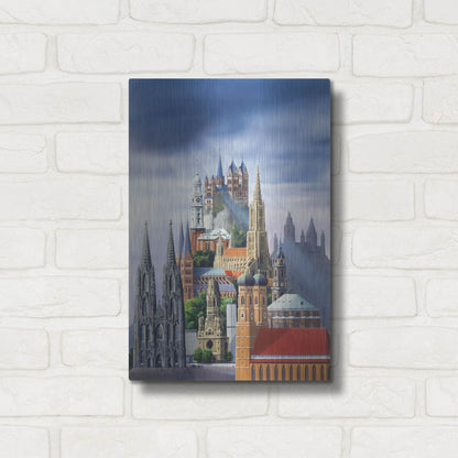 Luxe Metal Art 'German Cathedrals' by Harro Maass, Metal Wall Art,12x16